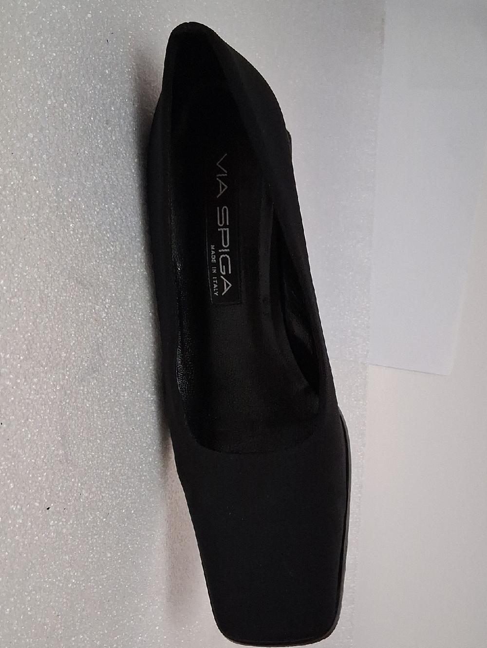 Via Spiga Black Men's Square-Toe Slip-On Loafer